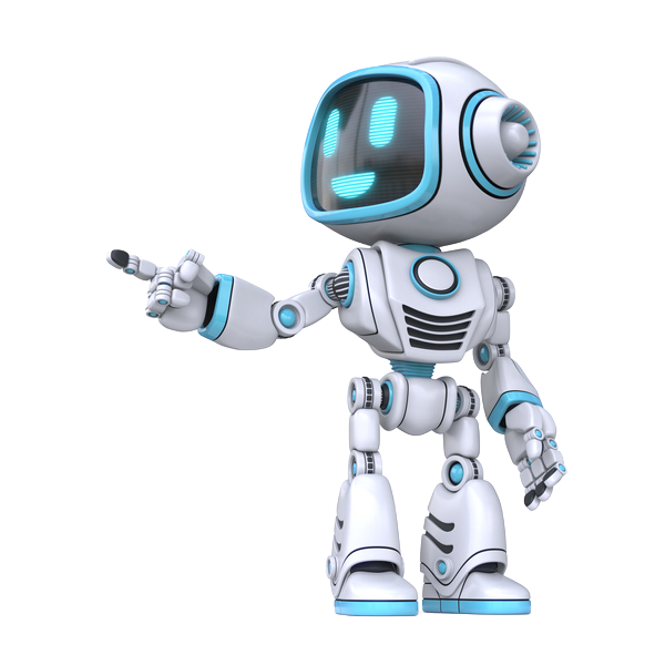 robot pointing to the left